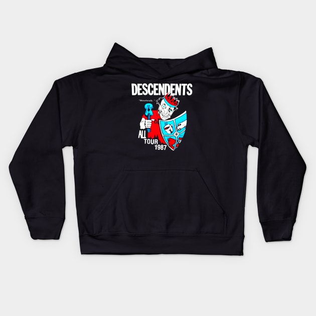 Descendents Vintage 1987 Tour Kids Hoodie by Don Kodon